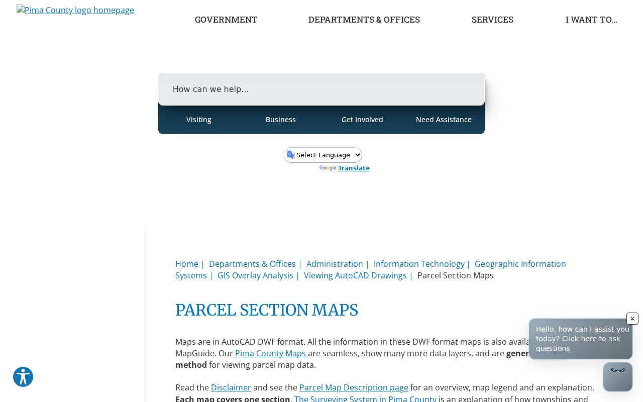 Oro Valley street directory parcel section maps