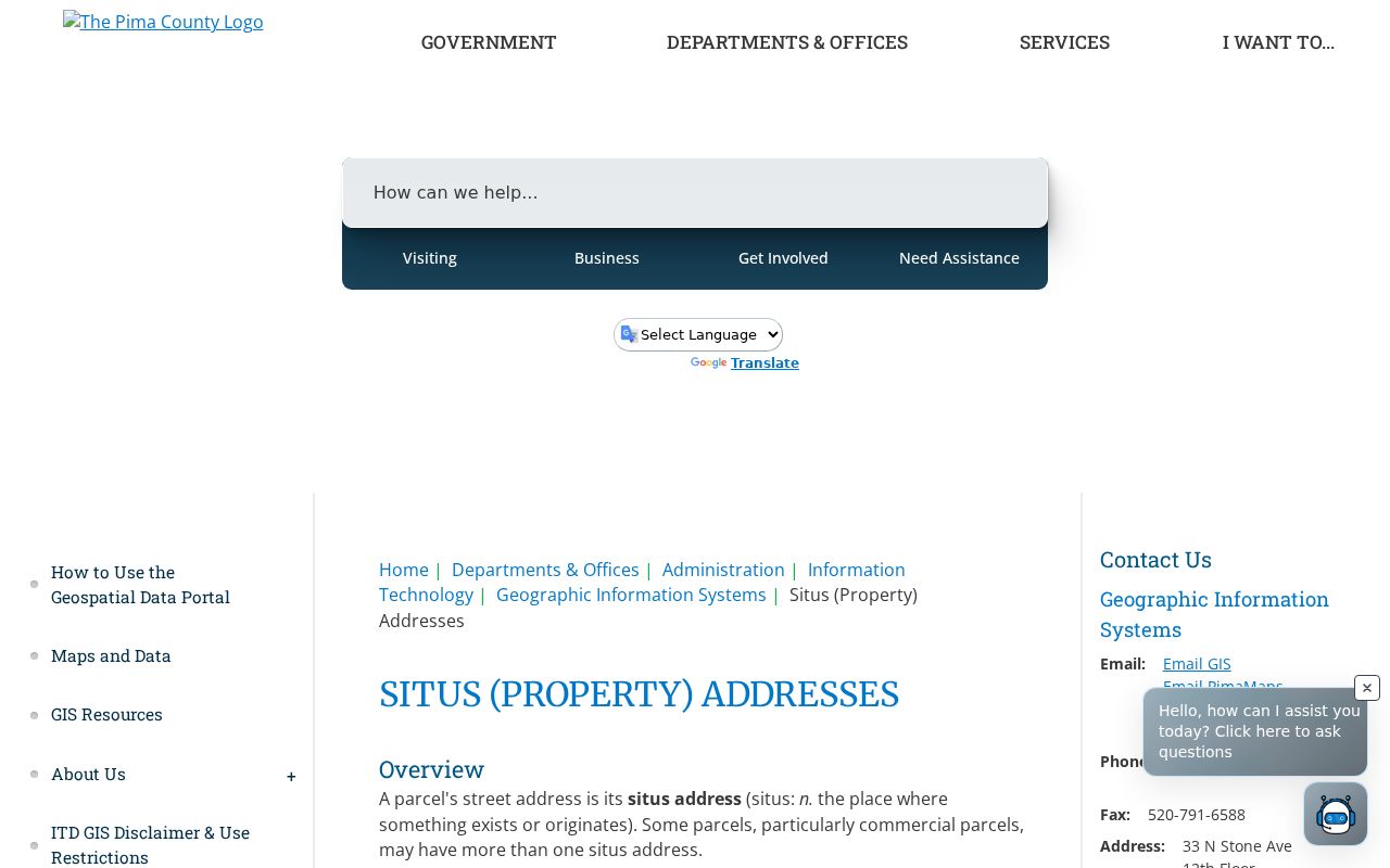 Oro Valley street directory situs address guidance